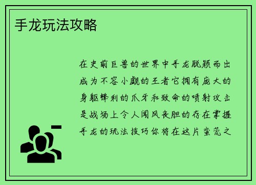 手龙玩法攻略