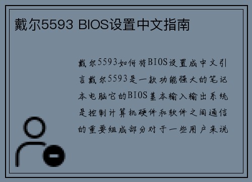 戴尔5593 BIOS设置中文指南